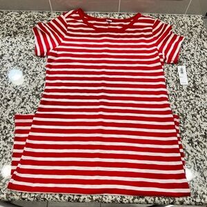 Old Navy Red and White Striped Dress